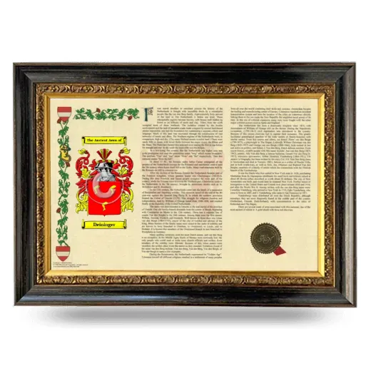 Deininger Armorial Landscape Framed - Heirloom