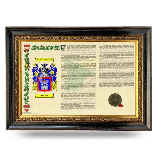 Del rey Armorial Landscape Framed - Heirloom