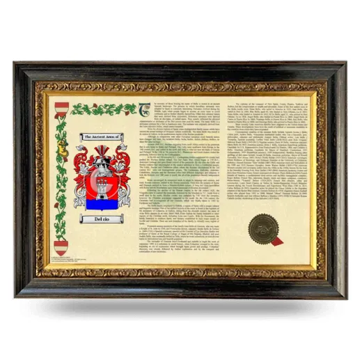 Del rio Armorial Landscape Framed - Heirloom