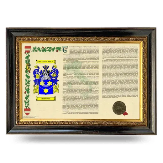 Del savio Armorial Landscape Framed - Heirloom