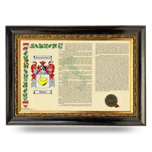 Del'ano Armorial Landscape Framed - Heirloom