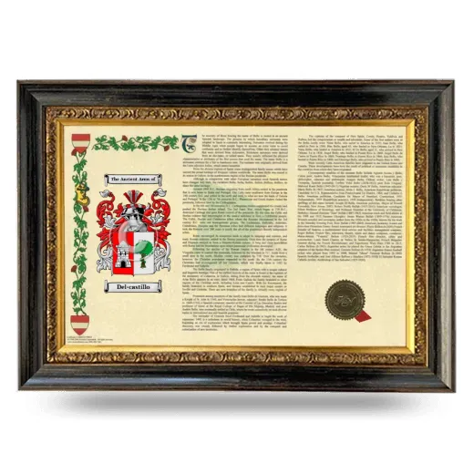 Del-castillo Armorial Landscape Framed - Heirloom