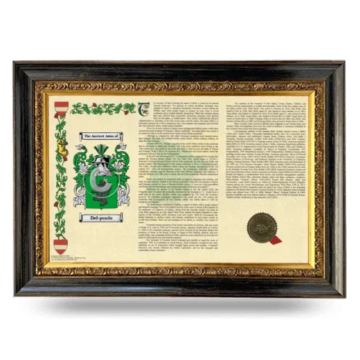Del-prado Armorial Landscape Framed - Heirloom