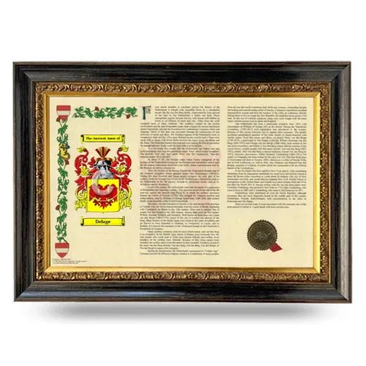 Delage Armorial Landscape Framed - Heirloom
