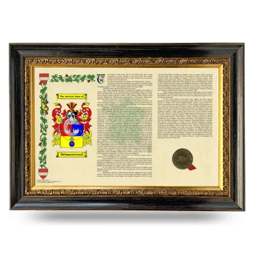 Delamontrond Armorial Landscape Framed - Heirloom