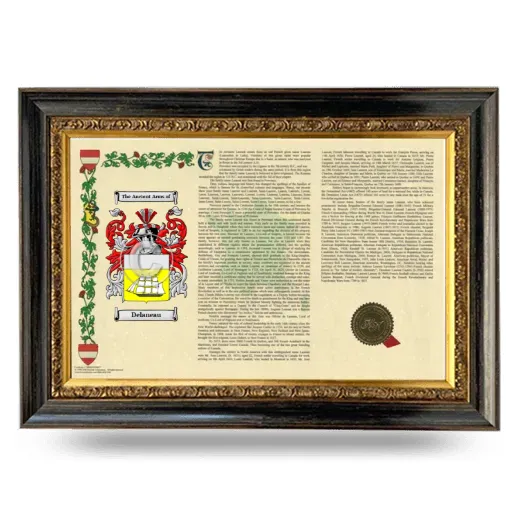 Delaneau Armorial Landscape Framed - Heirloom