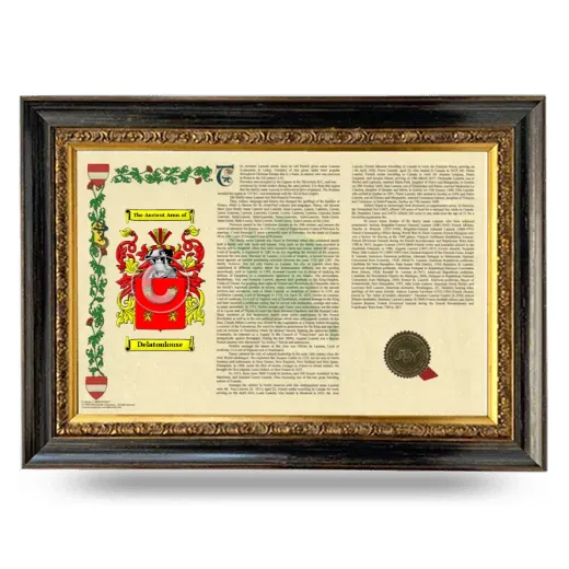 Delatoulouse Armorial Landscape Framed - Heirloom