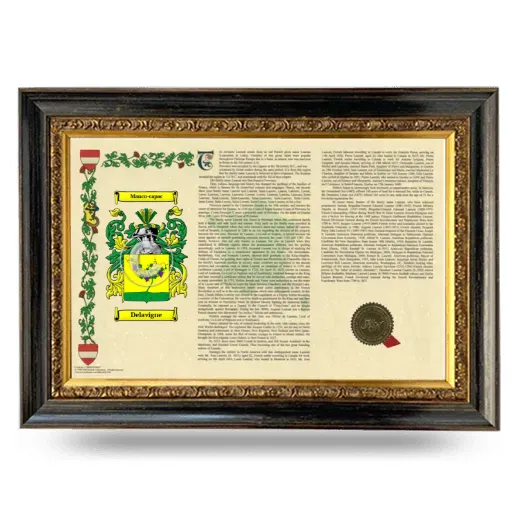 Delavigne Armorial Landscape Framed - Heirloom