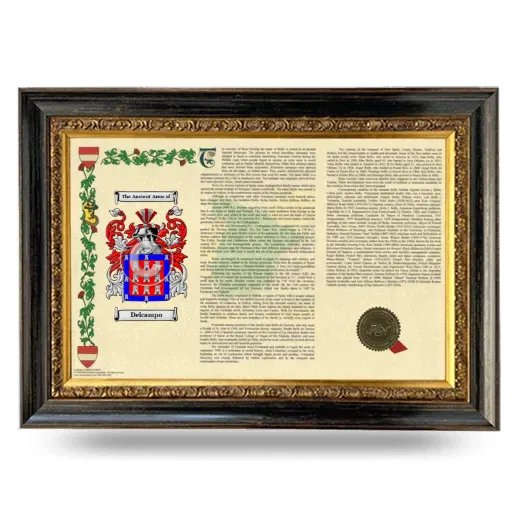 Delcampo Armorial Landscape Framed - Heirloom