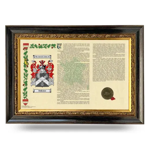 Delestre Armorial Landscape Framed - Heirloom