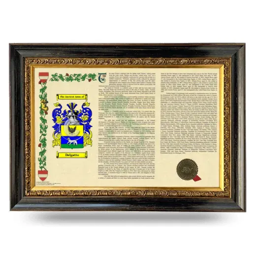 Delgatto Armorial Landscape Framed - Heirloom
