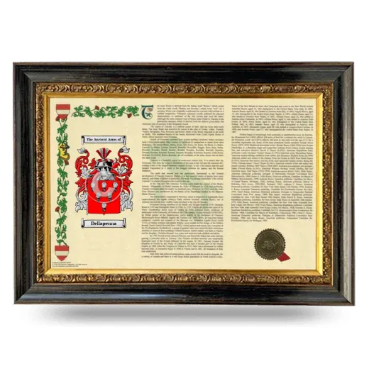 Dellapenna Armorial Landscape Framed - Heirloom