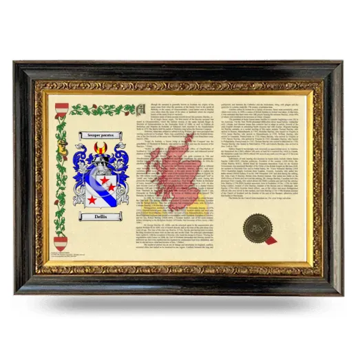 Dellis Armorial Landscape Framed - Heirloom