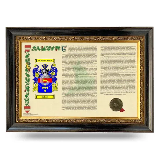 Delony Armorial Landscape Framed - Heirloom