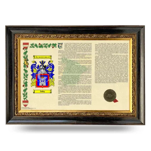 Delry Armorial Landscape Framed - Heirloom