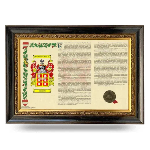 Demelo Armorial Landscape Framed - Heirloom