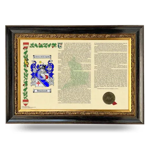 Dennisomb Armorial Landscape Framed - Heirloom