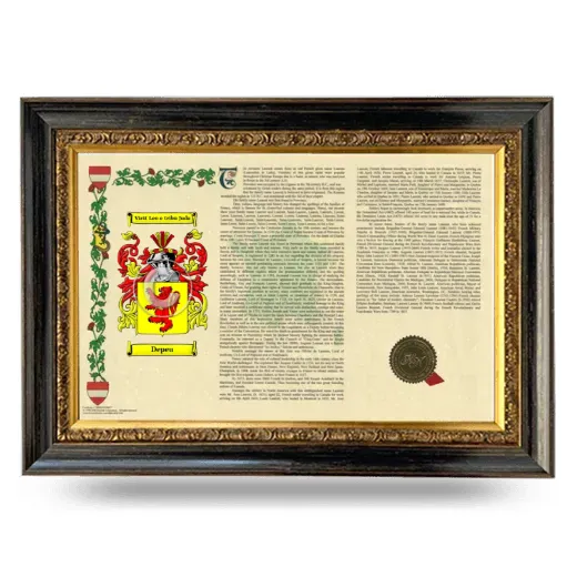 Depeu Armorial Landscape Framed - Heirloom