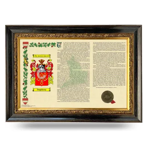 Dequincay Armorial Landscape Framed - Heirloom
