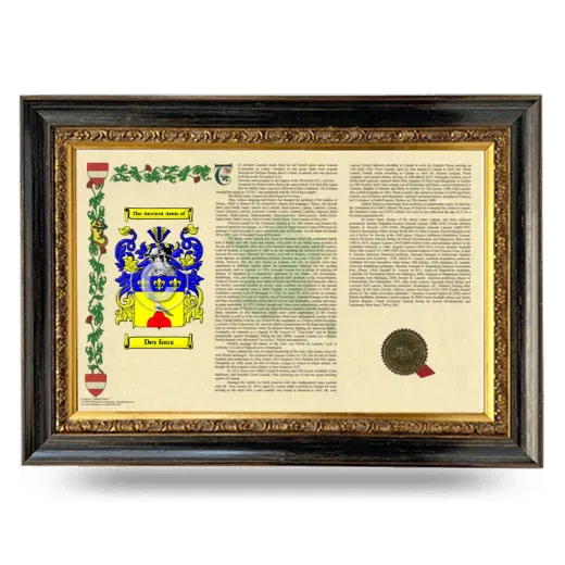 Des foux Armorial Landscape Framed - Heirloom