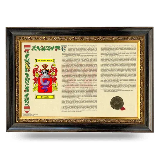 Desanto Armorial Landscape Framed - Heirloom