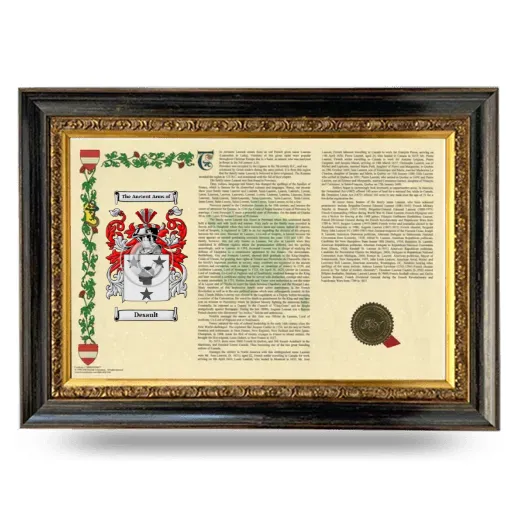 Desault Armorial Landscape Framed - Heirloom