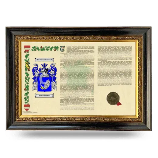 Deschaines Armorial Landscape Framed - Heirloom