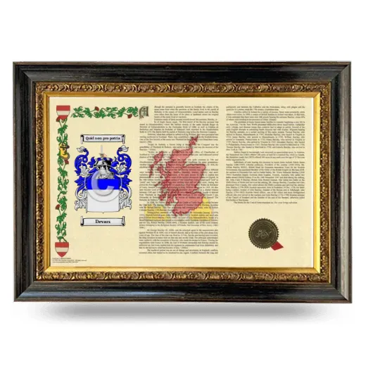Devars Armorial Landscape Framed - Heirloom