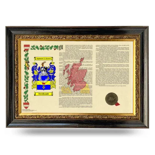 Devidsomb Armorial Landscape Framed - Heirloom