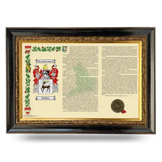 Devisan Armorial Landscape Framed - Heirloom
