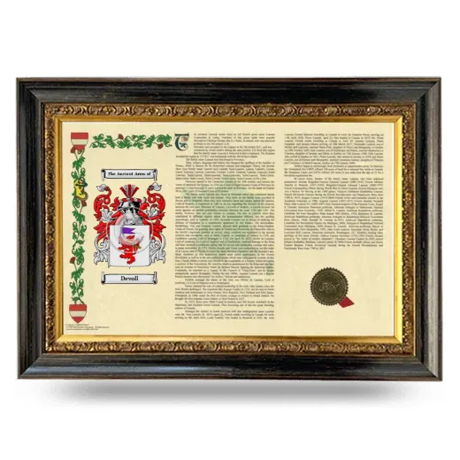 Devoll Armorial Landscape Framed - Heirloom
