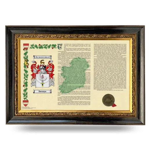 Devoryn Armorial Landscape Framed - Heirloom