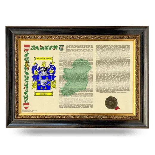 Dewgint Armorial Landscape Framed - Heirloom