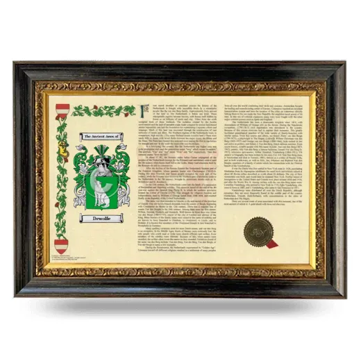 Dewolfe Armorial Landscape Framed - Heirloom