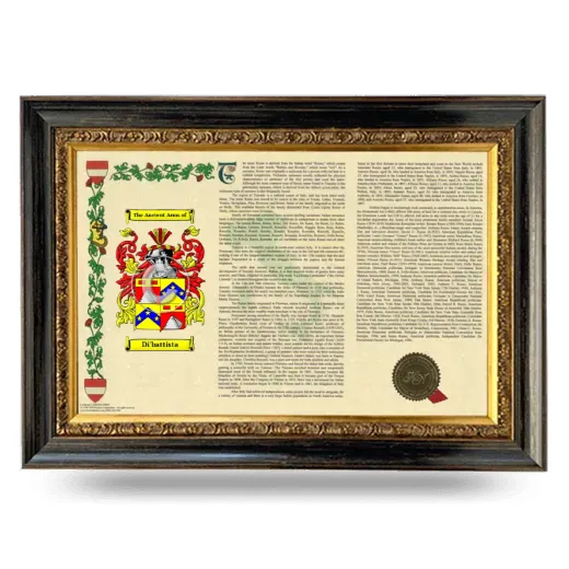 Di'battista Armorial Landscape Framed - Heirloom