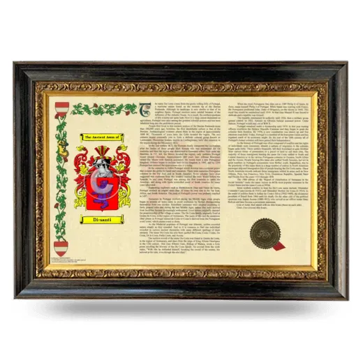 Di-santi Armorial Landscape Framed - Heirloom