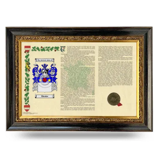 Dicaire Armorial Landscape Framed - Heirloom