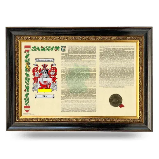 Dick Armorial Landscape Framed - Heirloom