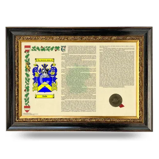 Diele Armorial Landscape Framed - Heirloom