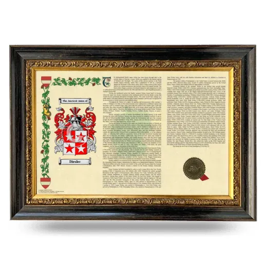 Diesler Armorial Landscape Framed - Heirloom