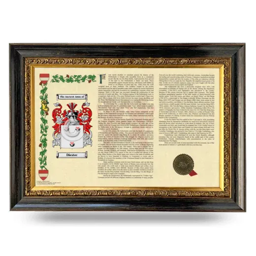 Diester Armorial Landscape Framed - Heirloom