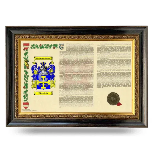 Dieterichs Armorial Landscape Framed - Heirloom