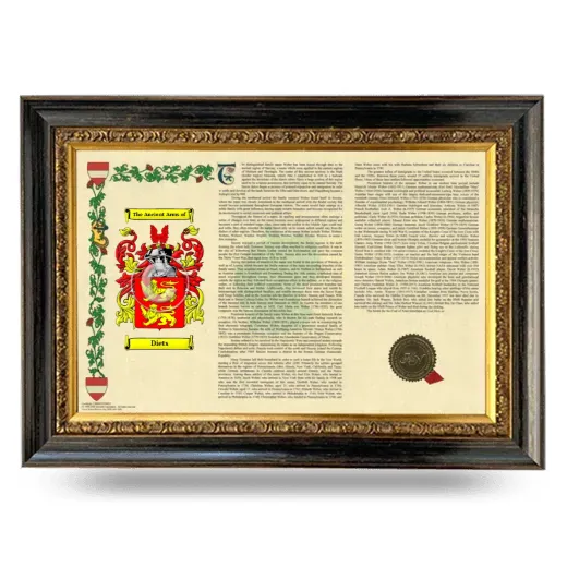 Diets Armorial Landscape Framed - Heirloom