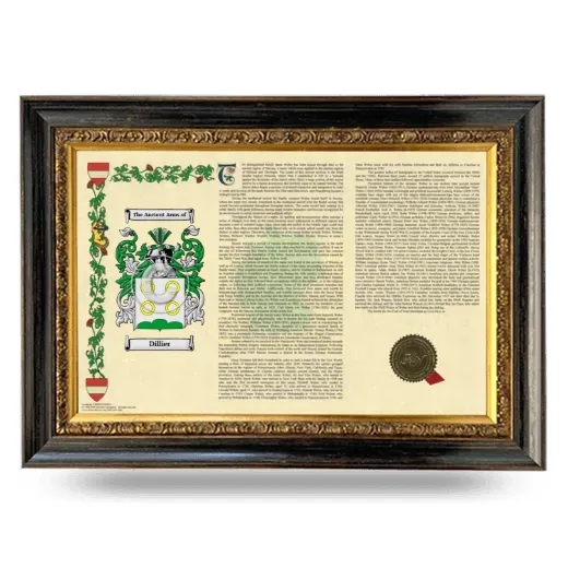 Dillier Armorial Landscape Framed - Heirloom