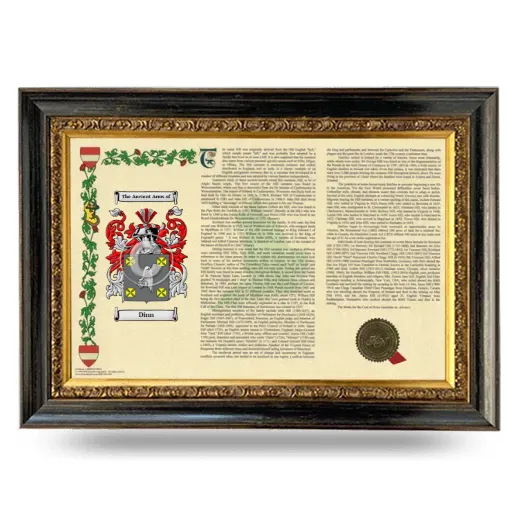 Dinn Armorial Landscape Framed - Heirloom