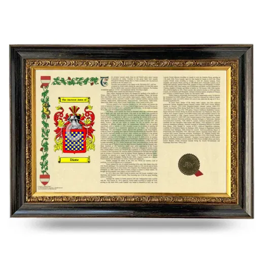 Diote Armorial Landscape Framed - Heirloom