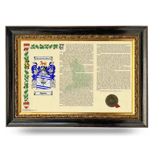 Dipden Armorial Landscape Framed - Heirloom