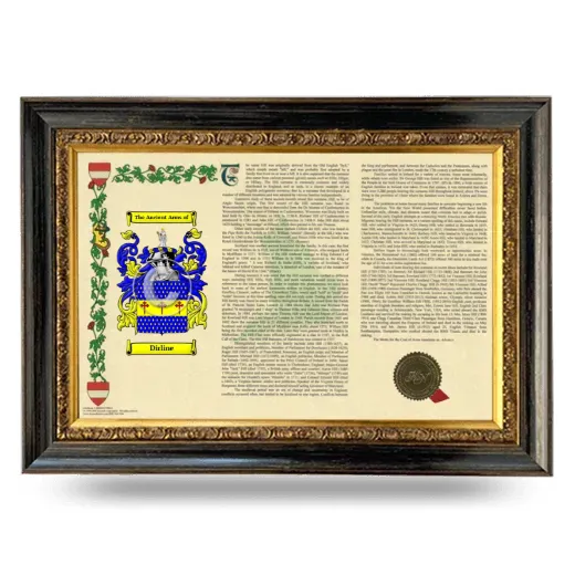 Dirline Armorial Landscape Framed - Heirloom