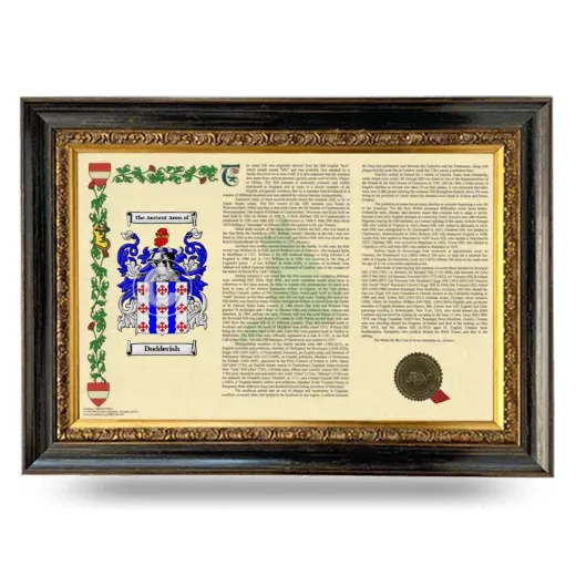 Dodderish Armorial Landscape Framed - Heirloom