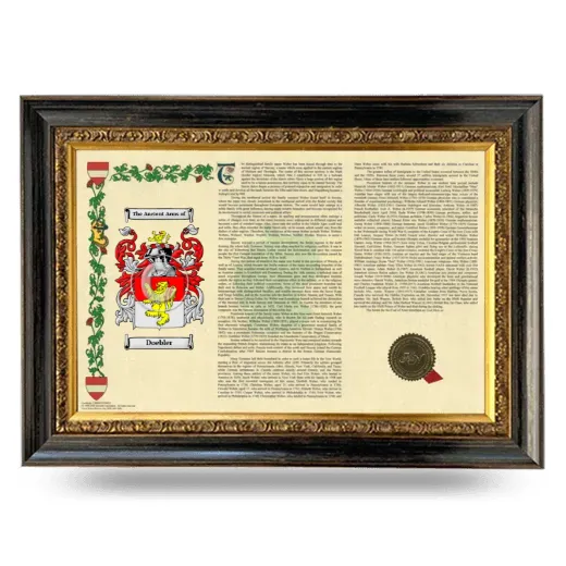 Doebler Armorial Landscape Framed - Heirloom